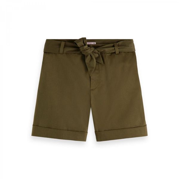 Maison Scotch 우먼 쇼트 반바지 Longer 렝스 치노팬츠 바지 쇼츠 반바지 156421 Military 3609377