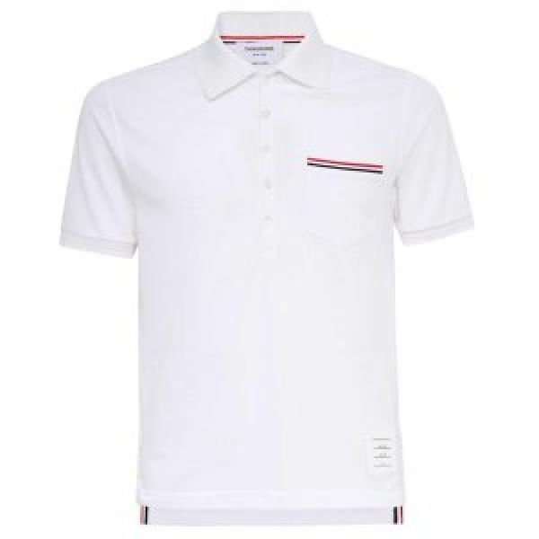 THOM BROWNE 톰브라운 25SS RWB 포켓 트리밍 반팔 카라티 MJP022A 01455 100 1313533