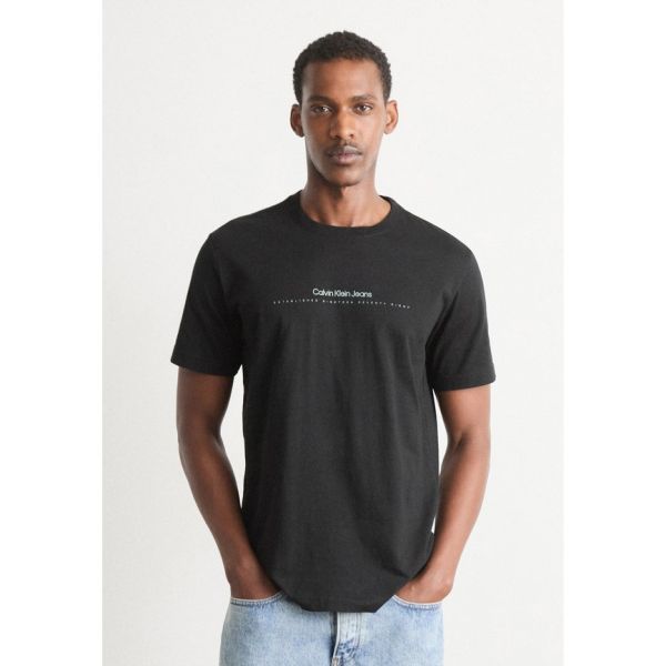 캘빈클라인 진 MINIMAL LOGO TEE - 베이직 티셔츠 블랙 1794822