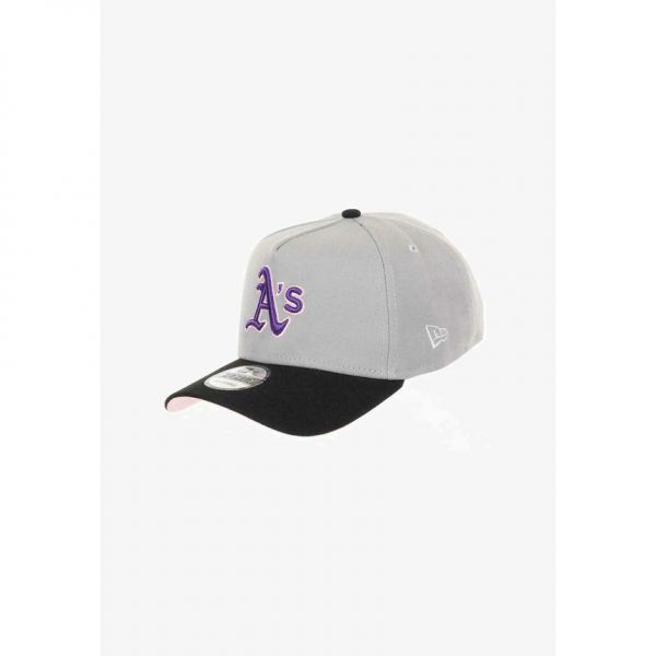 뉴에라 오클랜드 애슬레틱스 MLB 쿠퍼스타운 30주년 사이드패치 9포티 A-프레임 조절 가능 캡 - 검은색