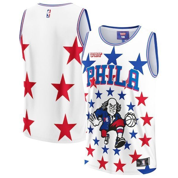 NBA x 키드슈퍼 필라델피아 76ers & 스튜디오 바이 파나틱스 남여공용 홈타운 저지 - 화이트 9114557