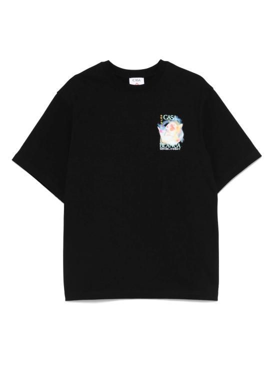 25FW 카사블랑카 반팔 티셔츠 MPF25JTS044 05 Black