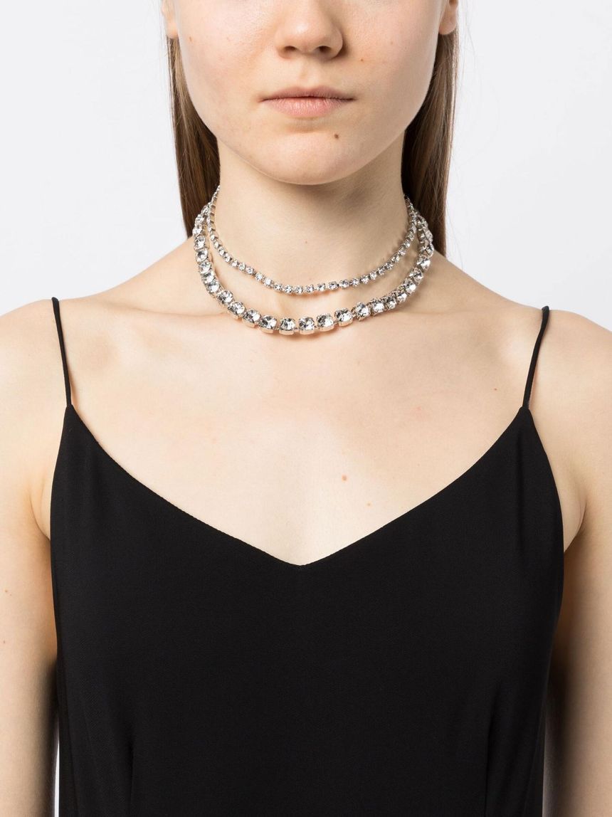 제니퍼베어 silver tone Alda crystal necklace 50PB15CRYSTAL TP720253602