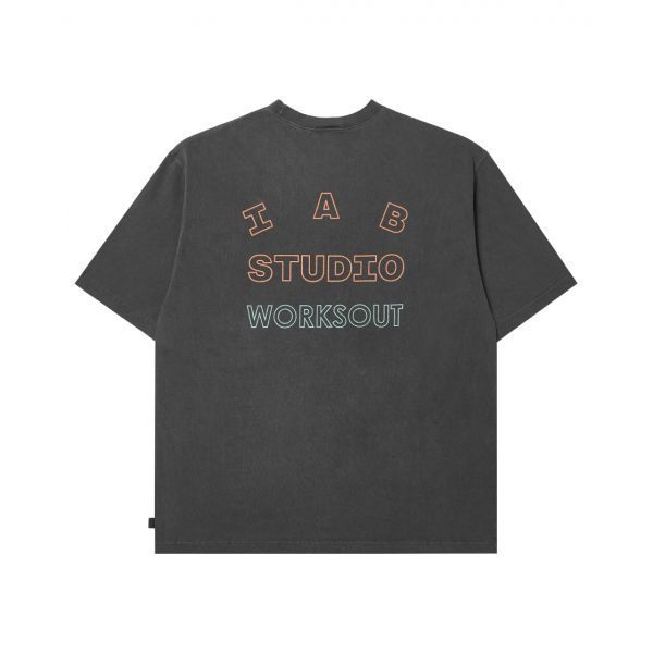 아이앱 스튜디오 피그먼트 티셔츠 차콜 포 웍스아웃 IAB Studio Pigment T-Shirt Charcoal for Worksout