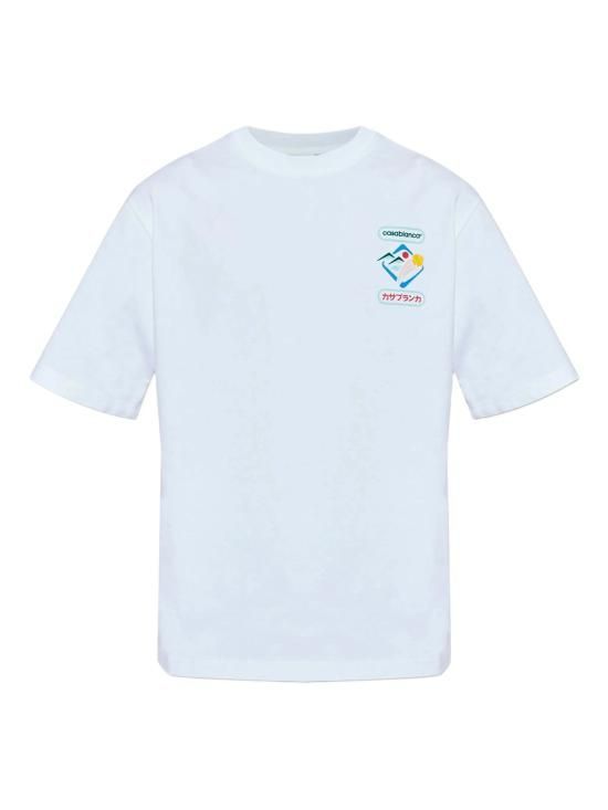 25FW 카사블랑카 반팔 티셔츠 MPF25JTS044 White