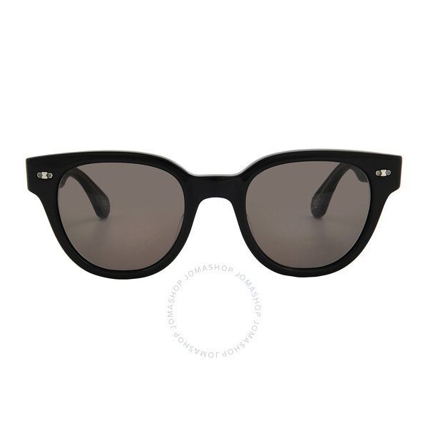 Mr. Leight JANE S Lava 오벌 선글라스 ML2047-48-BK-PW/LAVA ML2047 BK-PW/LAVA 48