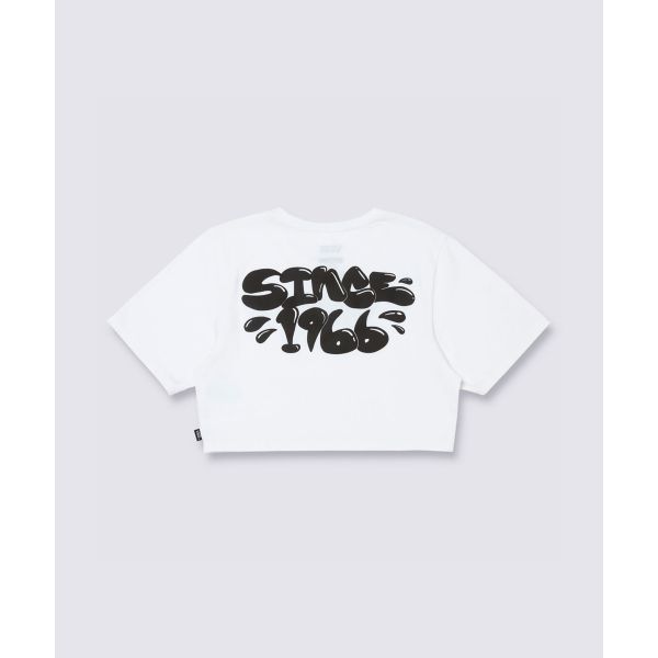 VANS 반스 버스티드 타입 크루 크롭 반소매 티셔츠 - 화이트 VN000HHUWHT1
