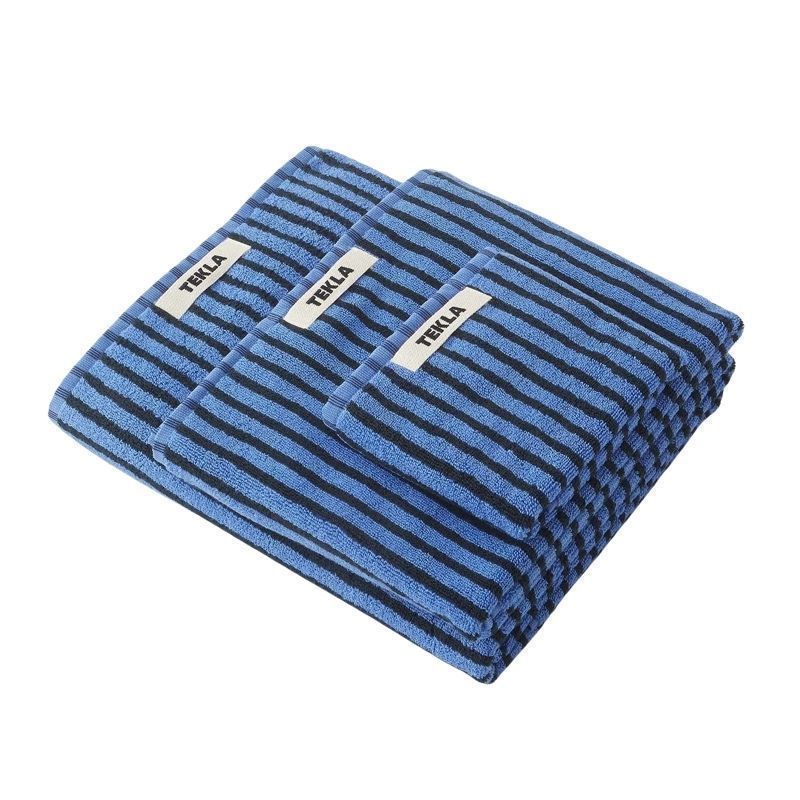 테클라 Washcloth 30X30 - Blue & Black