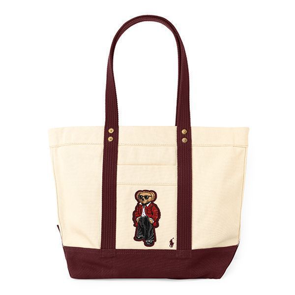 폴로랄프로렌 POLO RALPHLAUREN 428919216001 캔버스 미디움 폴로 베어 공용 토트백