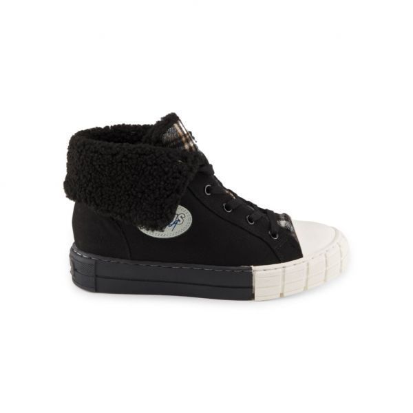 서커스 NY by Sam Edelman 샘 에델만 소피 25MM 인조 양털 하이탑 스니커즈 블랙 캔버스 2795052