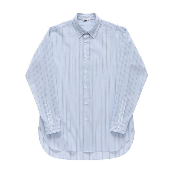 오라리 긴팔 긴팔 셔츠 A01OS LIGHT BLUE STRIPE