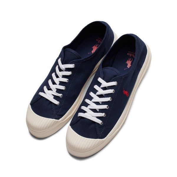 POLO RALPH LAUREN [10 ]에센스 100 캔버스 캡 토 스니커즈 - 네이비