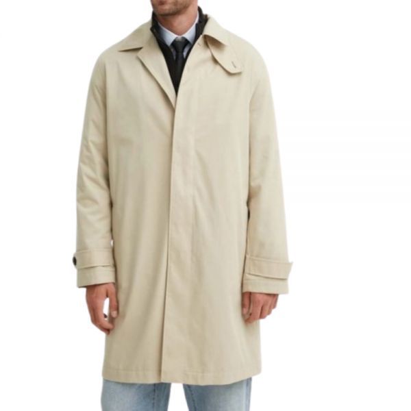 HUGO BOSS 휴고보스그린 Regular-fit coat in water-repellent gabardine (50517771-281) (발수 개버딘 레귤러 핏 코트)