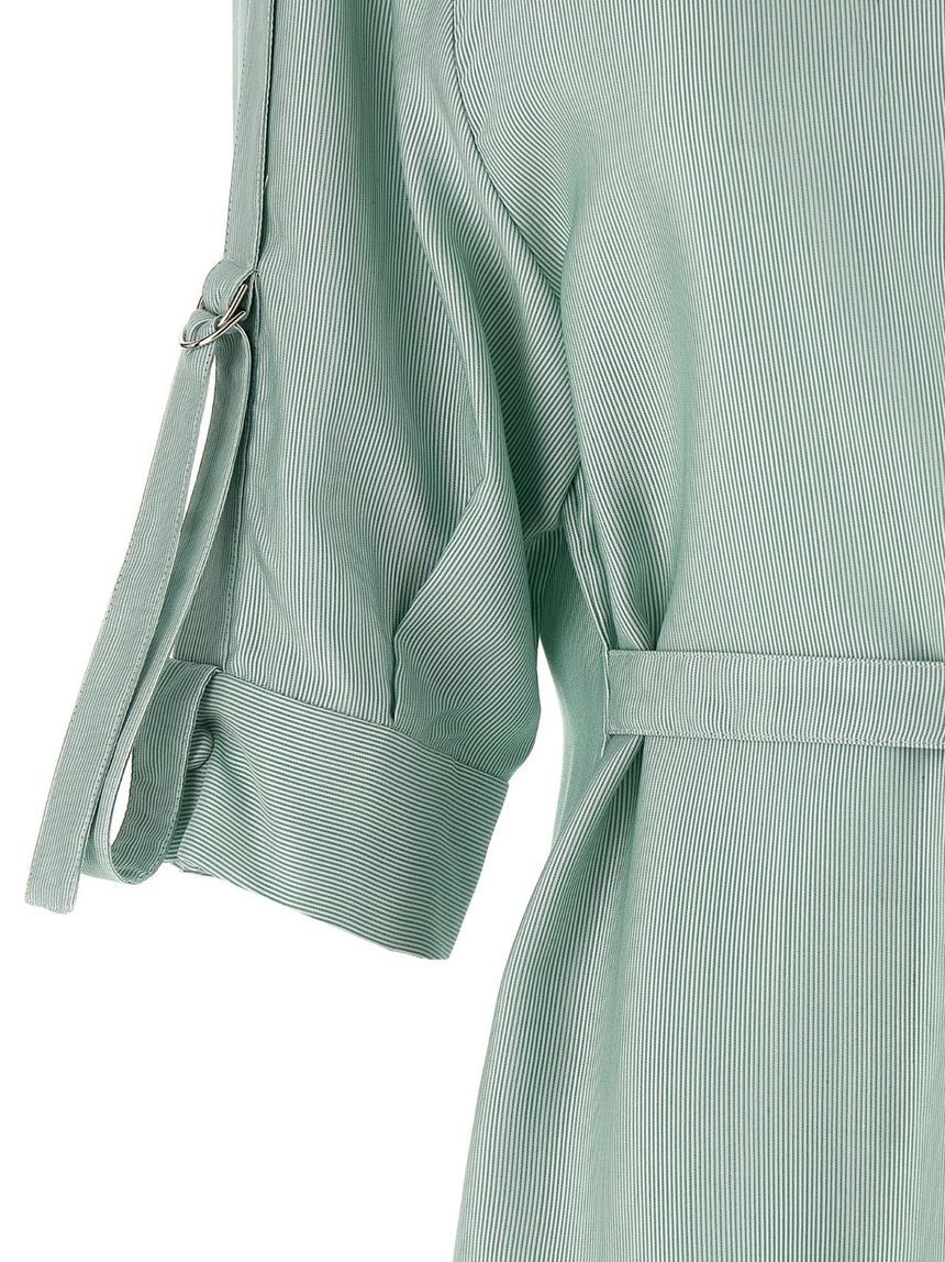 ワンピース GIOVANNI BEDIN SS25 Striped silk dress (GB25068 GREEN) GIOVANNI BEDIN | GIOVANNI BEDIN GB25068GREEN Striped silk