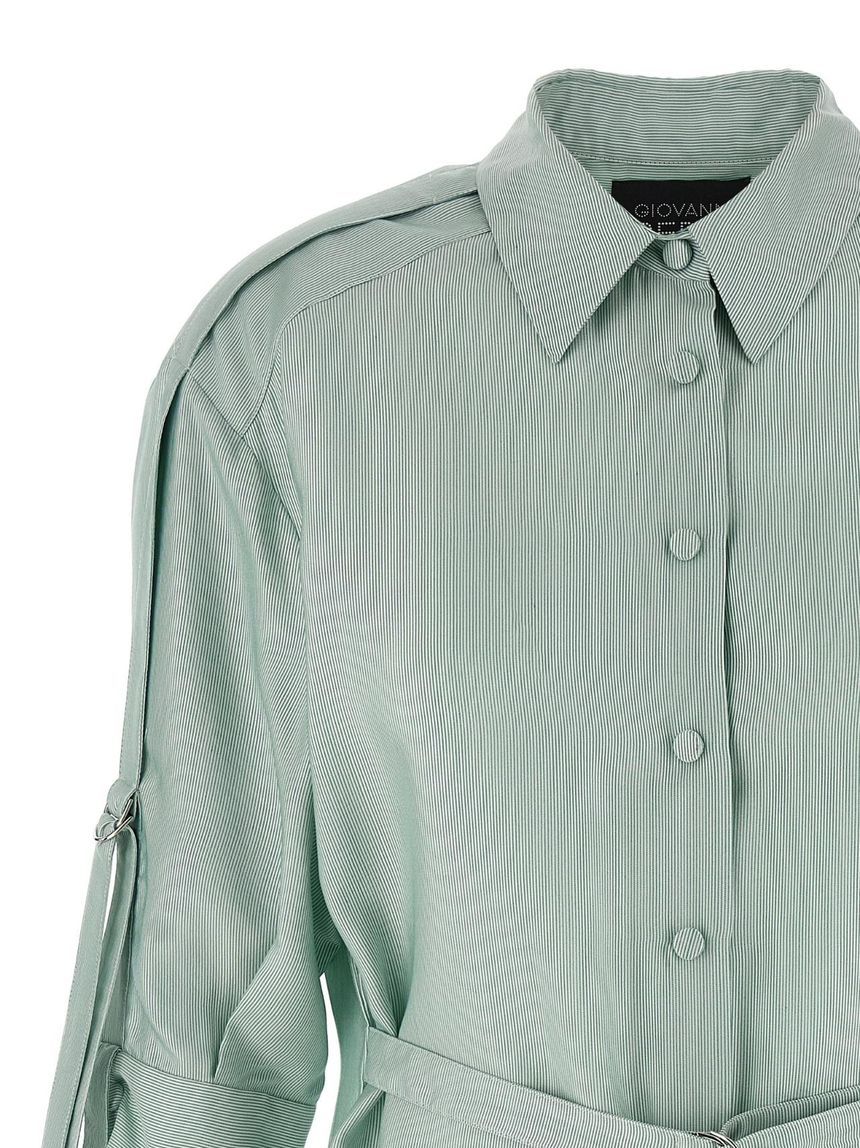 ワンピース GIOVANNI BEDIN SS25 Striped silk dress (GB25068 GREEN) GIOVANNI BEDIN | GIOVANNI BEDIN GB25068GREEN Striped silk