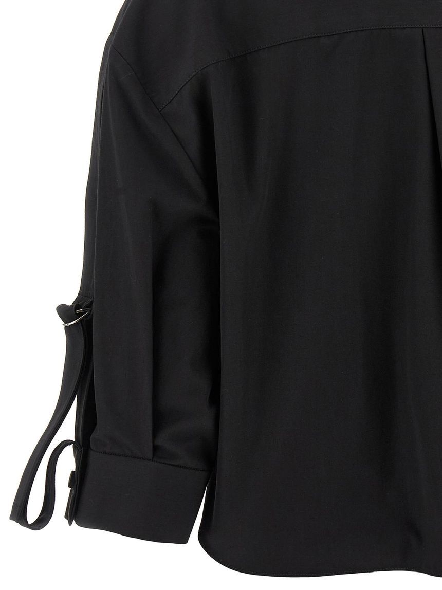 Tシャツ・カットソー GIOVANNI BEDIN SS25 Cropped shirt (GB25068 BLACK) GIOVANNI BEDIN | GIOVANNI BEDIN Cropped shirt GB25068BLACK