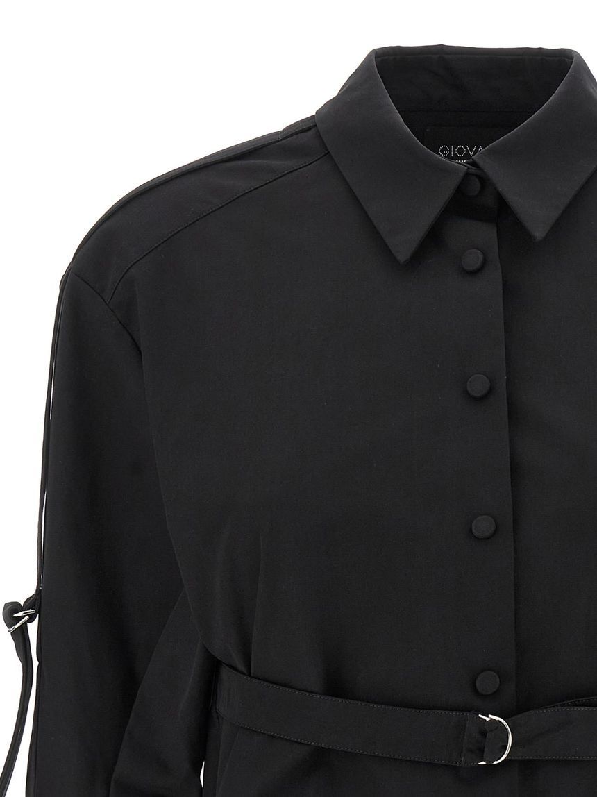 Tシャツ・カットソー GIOVANNI BEDIN SS25 Cropped shirt (GB25068 BLACK) GIOVANNI BEDIN | GIOVANNI BEDIN Cropped shirt GB25068BLACK