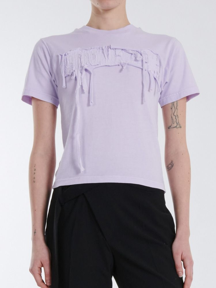 [OTTOLINGER] PURPLE DISTRESSED OTTO FITTED T-SHIRT  오토링거 퍼플 디스트레스드 오토 피티드 디셔츠