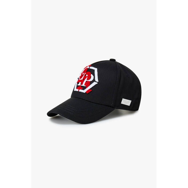 PHILIPP PLEIN 남성 플록 헥사곤 베이스볼 캡 - 블랙 270880