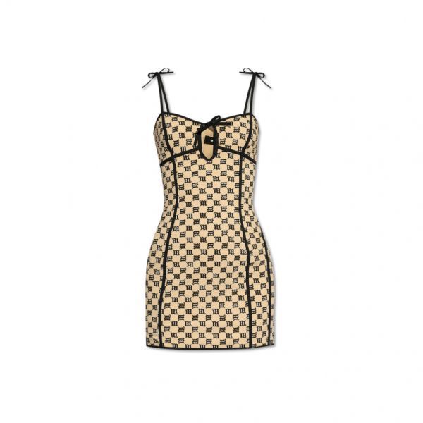 우먼 MISBHV 미스비헤이브 Strappy 드레스 위드 모노그램 250W805 0-BEIGE BLACK