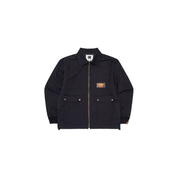 KODAK 코닥 Apparel 코다컬러 스탠넥 코튼 자켓 BLACK