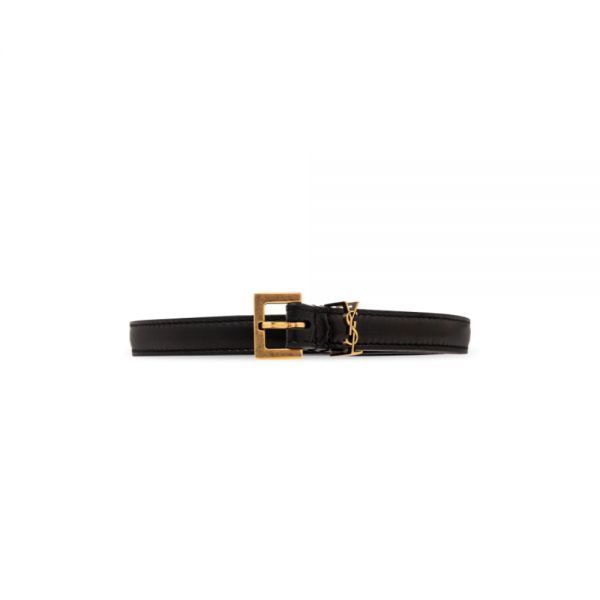 SAINT LAURENT 생로랑 25SS 788426 1HZ0W 1000 (CASSANDRE 엑스트라 슬림 벨트)