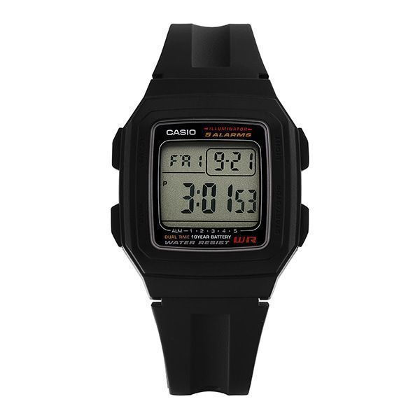 카시오 CASIO F-201WA-1ADF 디지털 스퀘어 빈티지 남성 우레탄시계