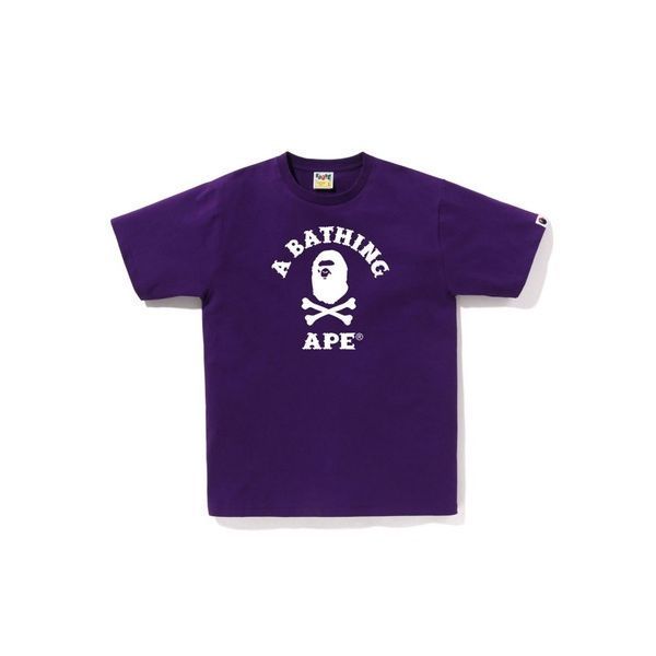 베이프 APE 크로스본 컬리지 반팔 티셔츠 퍼플 83238879 135357557