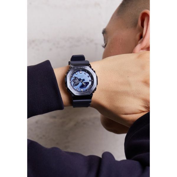 G-SHOCK 메탈 시리즈 GM-2100 유니섹스 - 크로노그래프 시계 파랑