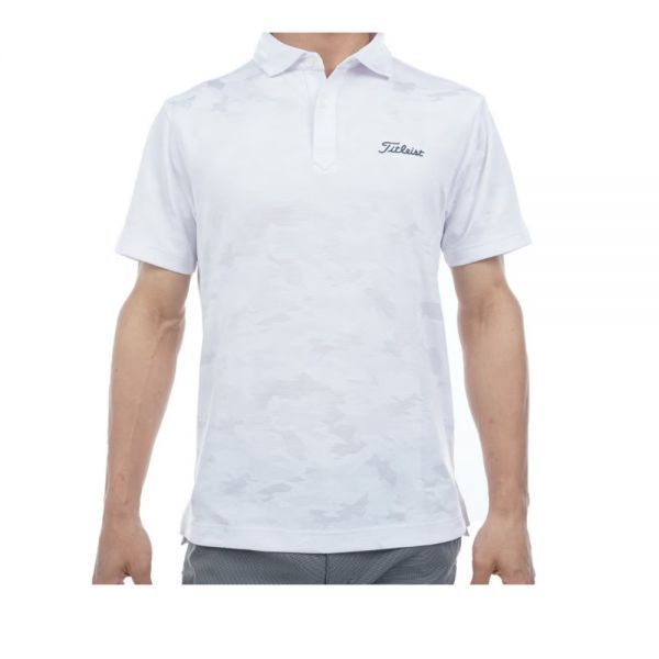 TITLEIST 타이틀리스트 25SS Camouflage Jacquard Shirt (TMPMS114J-WT) (남성 카모플라주 자카드 폴로)