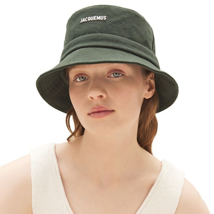 Jacquemus Le Bob Bucket Hat Dark Green 223AC001 5012 590  display picture 1