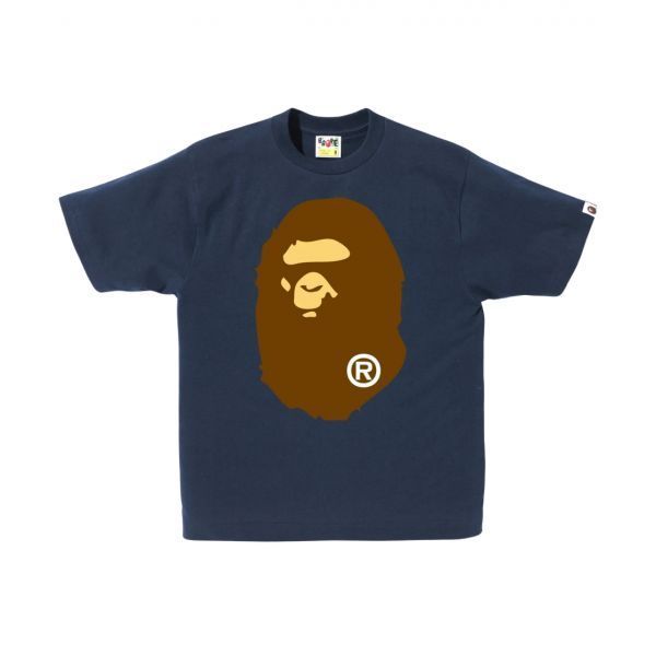 베이프 빅 에이프 헤드 티셔츠 네이비 BAPE Big Ape Head T-Shirt Navy