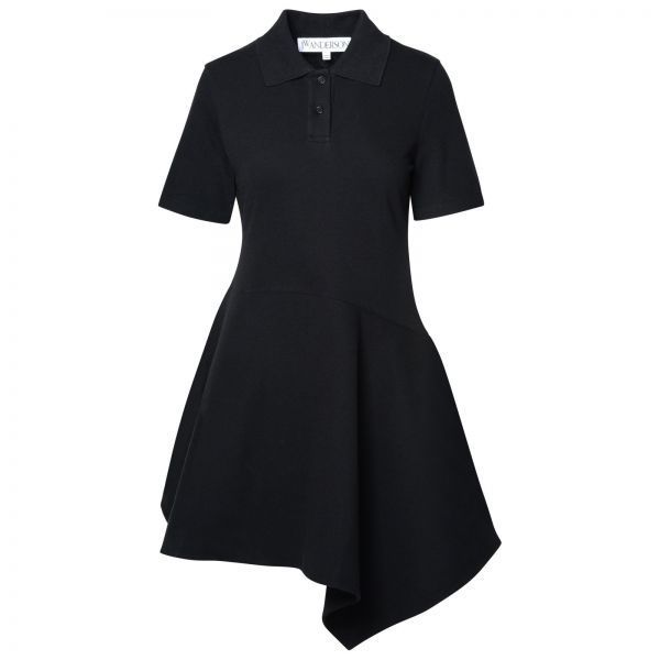 JW ANDERSON SHORT SLEEVE ASYMMETRIC POLO DRESS (JD0037-PG1479 999) (반소매 비대칭 폴로 드레스)
