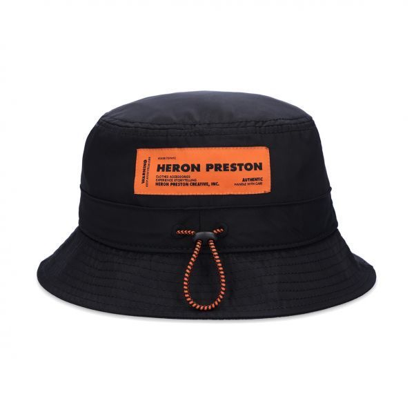 HERON PRESTON 로고 버킷햇 - 블랙 HMLA005C99FAB0031001 270055