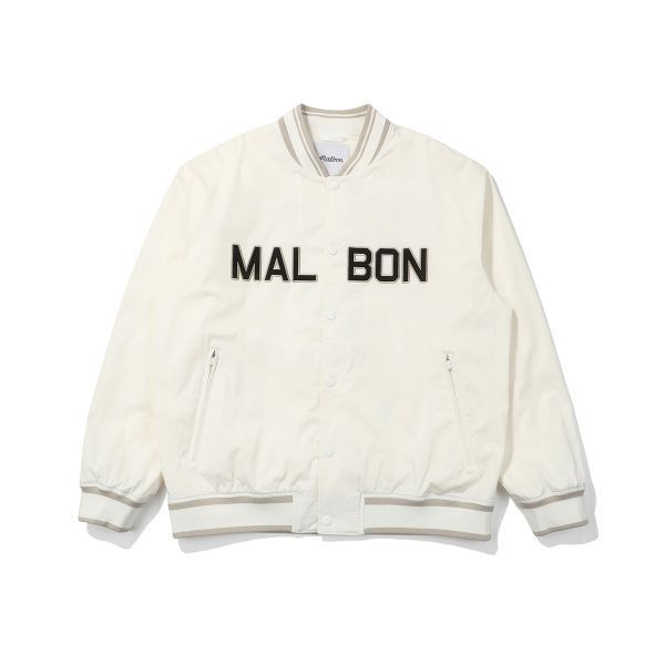MALBON GOLF 타이거 버킷 스타디움 자켓 IVORY