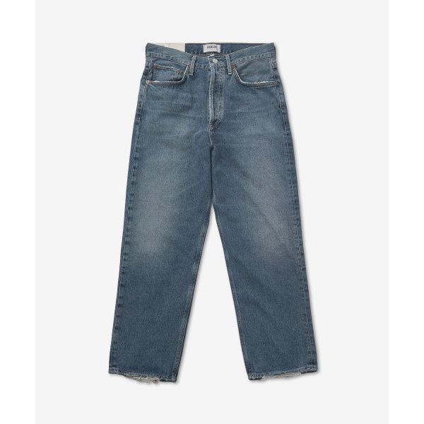 AGOLDE 90S 크롭 오블리크 데님 팬츠 - 블루 A173C1206OBLIQ