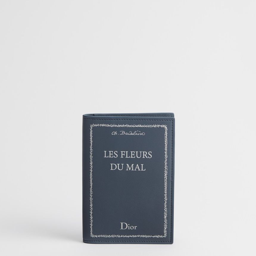 Dior Passport Cover – Blue & White Book Cover Embossed Calf 153974305 [P]