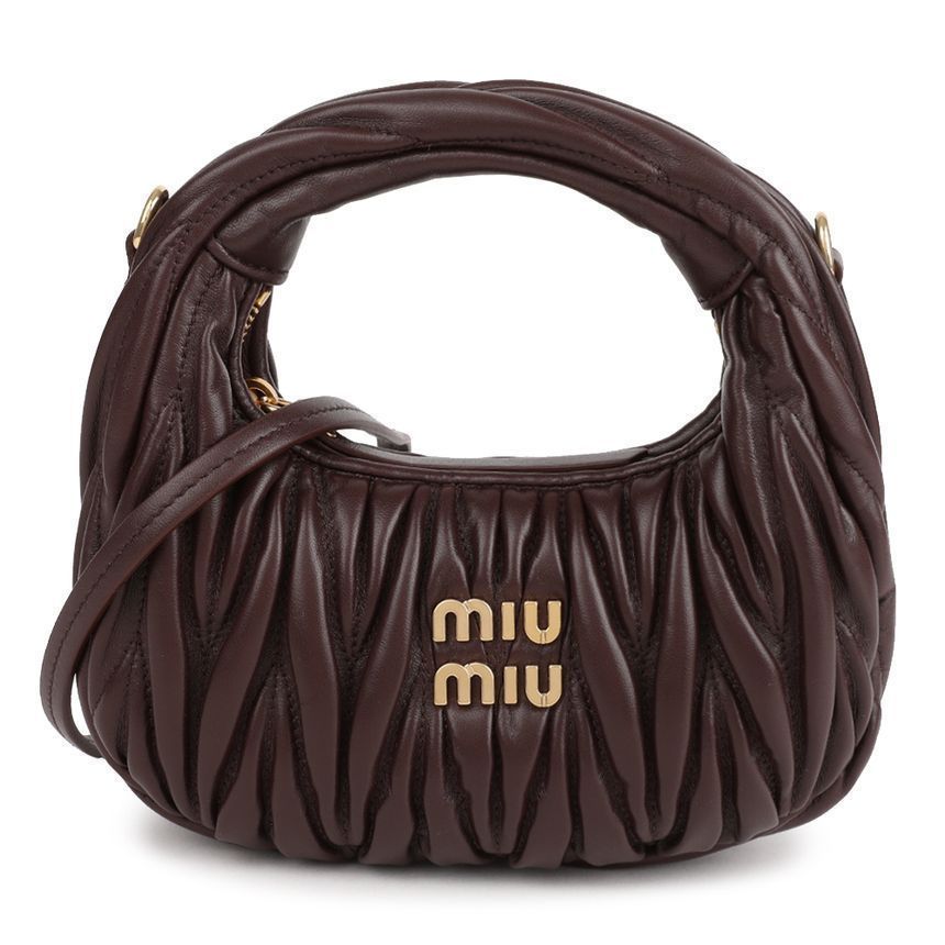 Miu Miu Hobo Bag in Napa Leather 5BP078-AN88-F0NBL-OOO 141983356 [P]