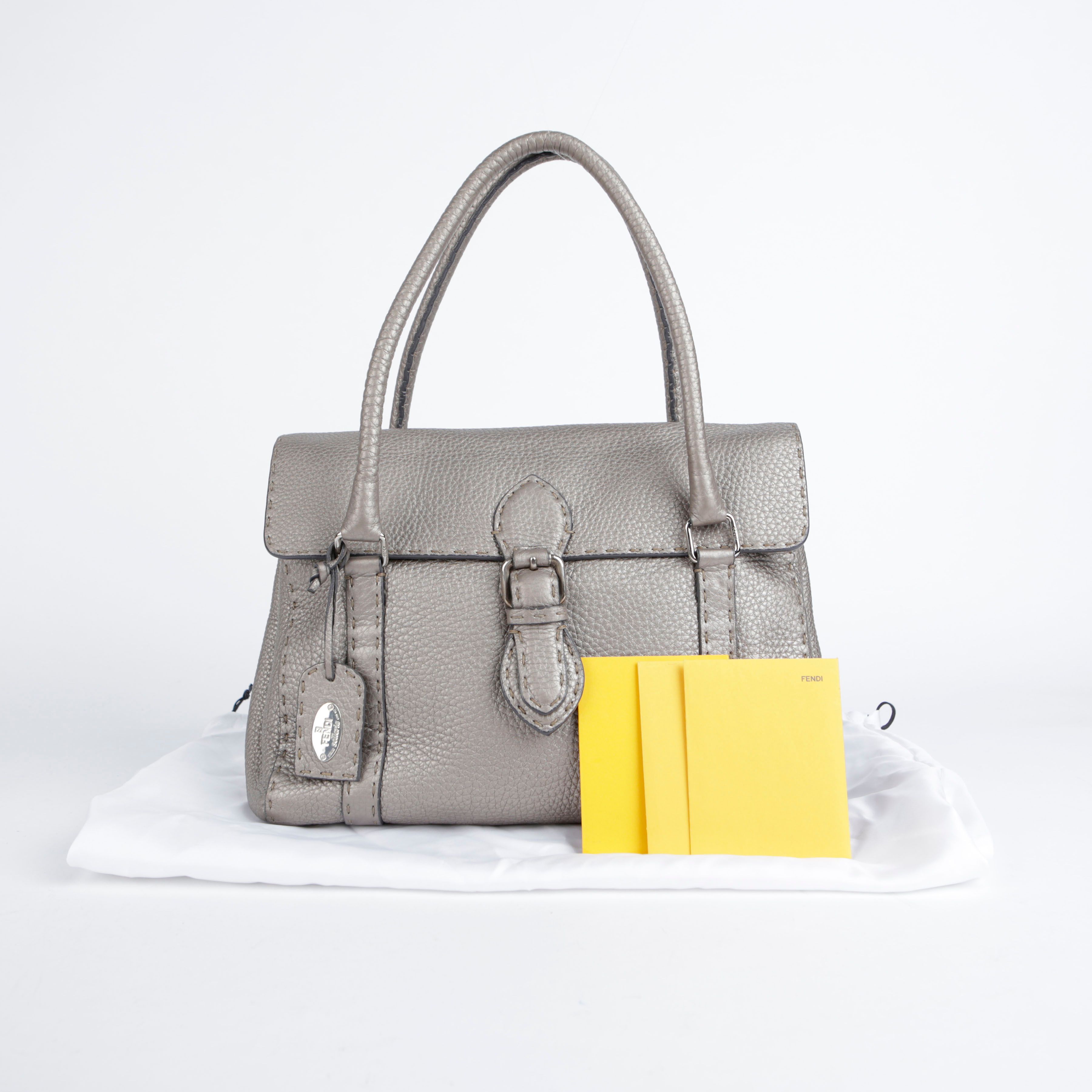 Fendi Metallic Leather Linda Tote Bag 8BR656 | eBay