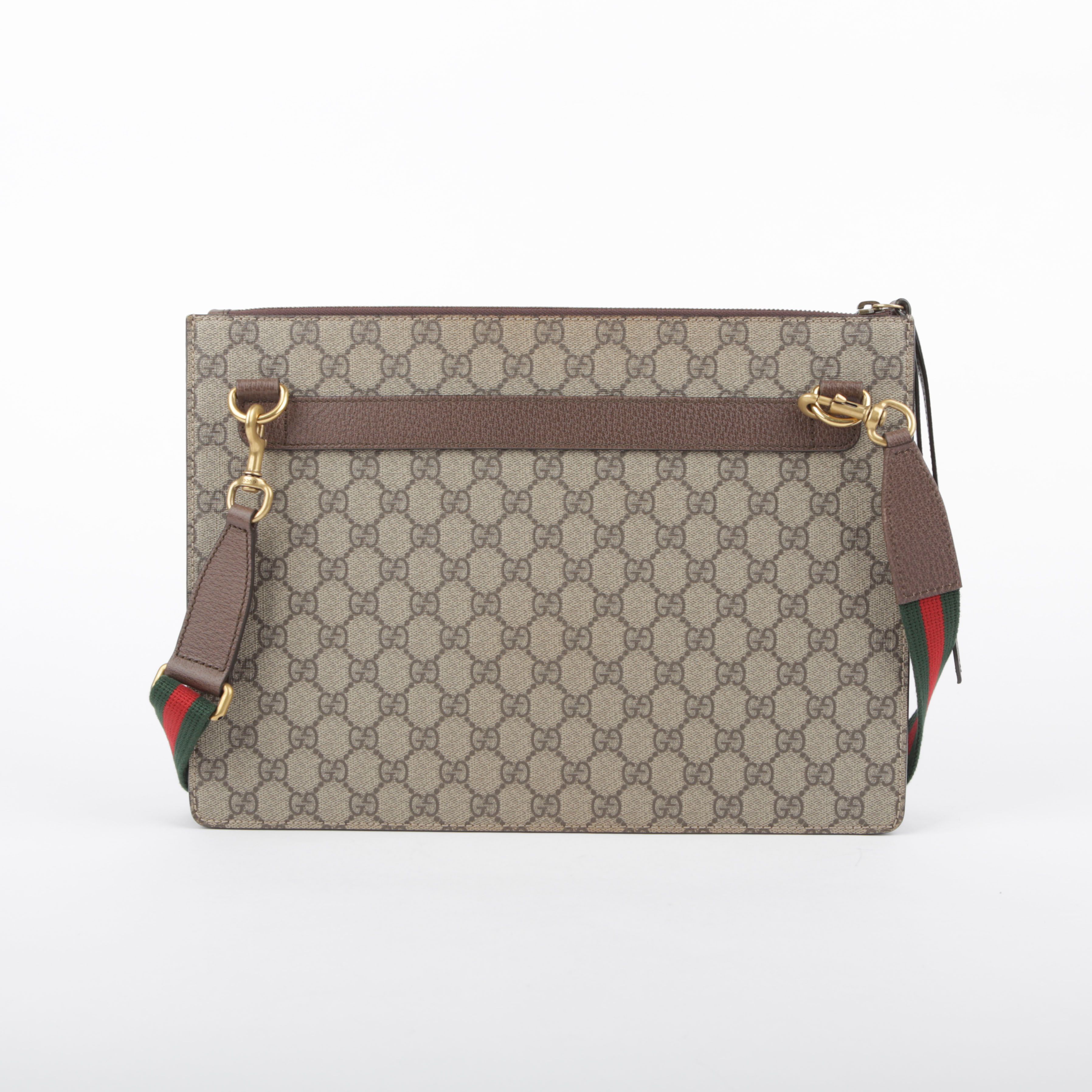 Gucci GG Supreme Canvas Courier Patch Messenger Crossbody