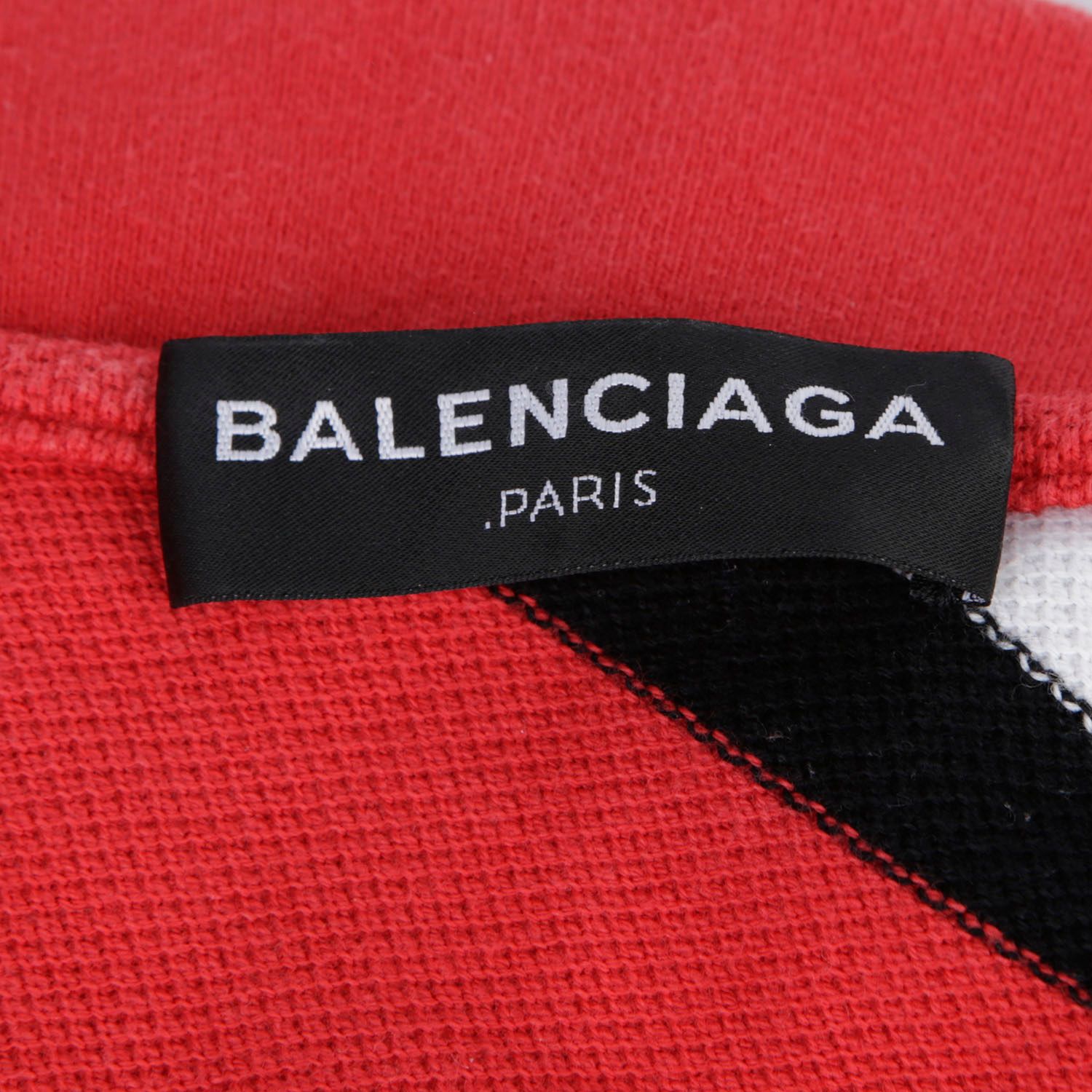 BALENCIAGA Oversized Striped Cotton-Piqué Polo Shirt for Men
