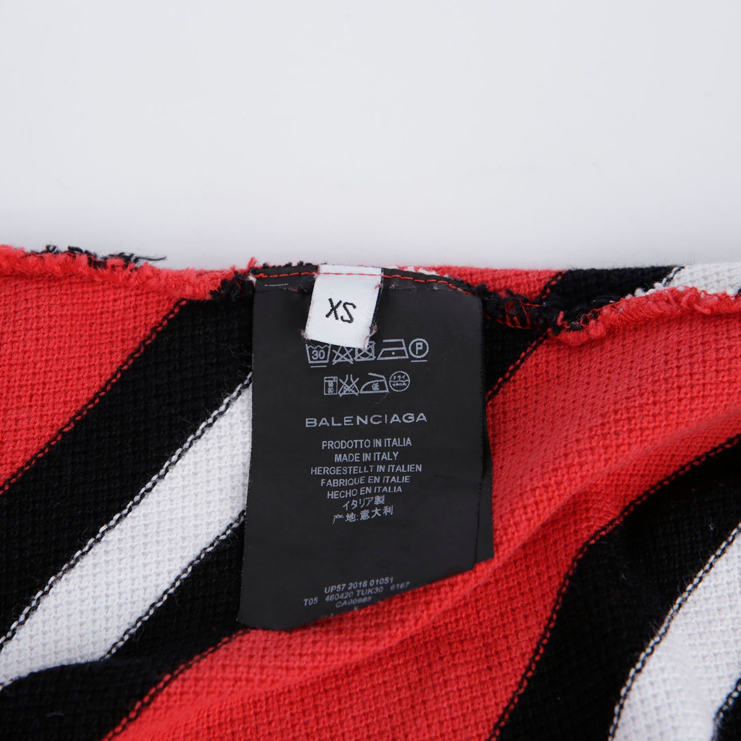 BALENCIAGA Oversized Striped Cotton-Piqué Polo Shirt for Men