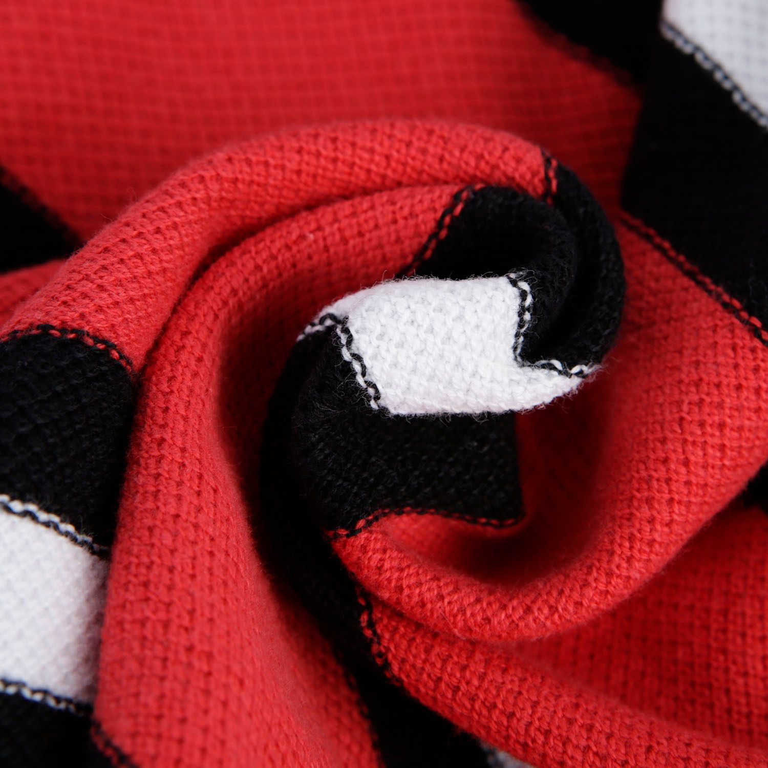 Balenciaga Red & White Diagonal Stripe Polo T-Shirt XS