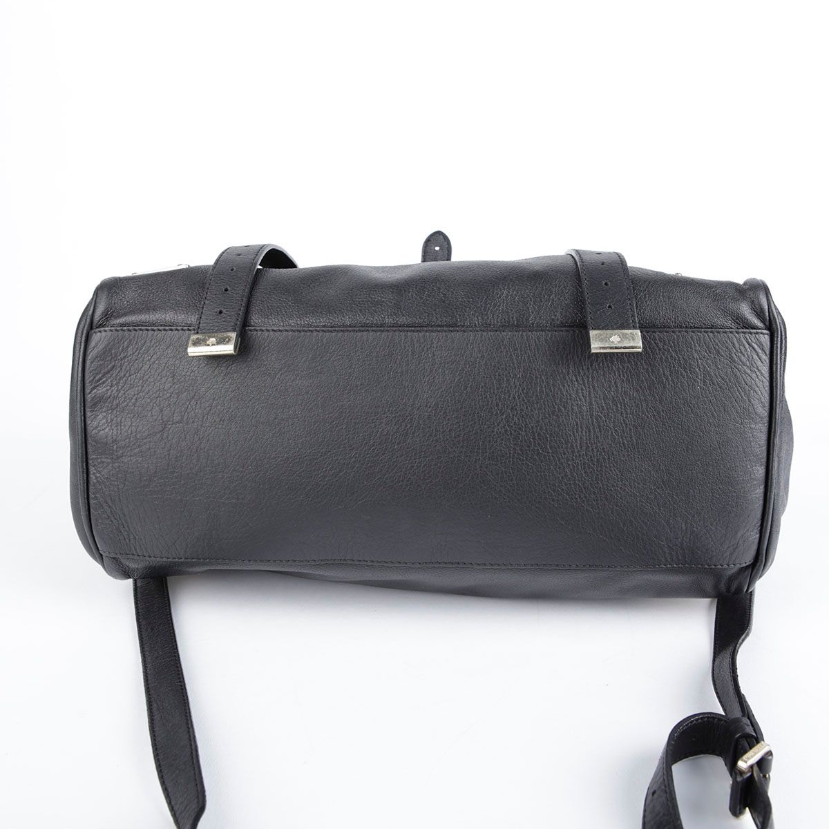Mulberry Oversized Black Leather Travel Tote and Shoulder