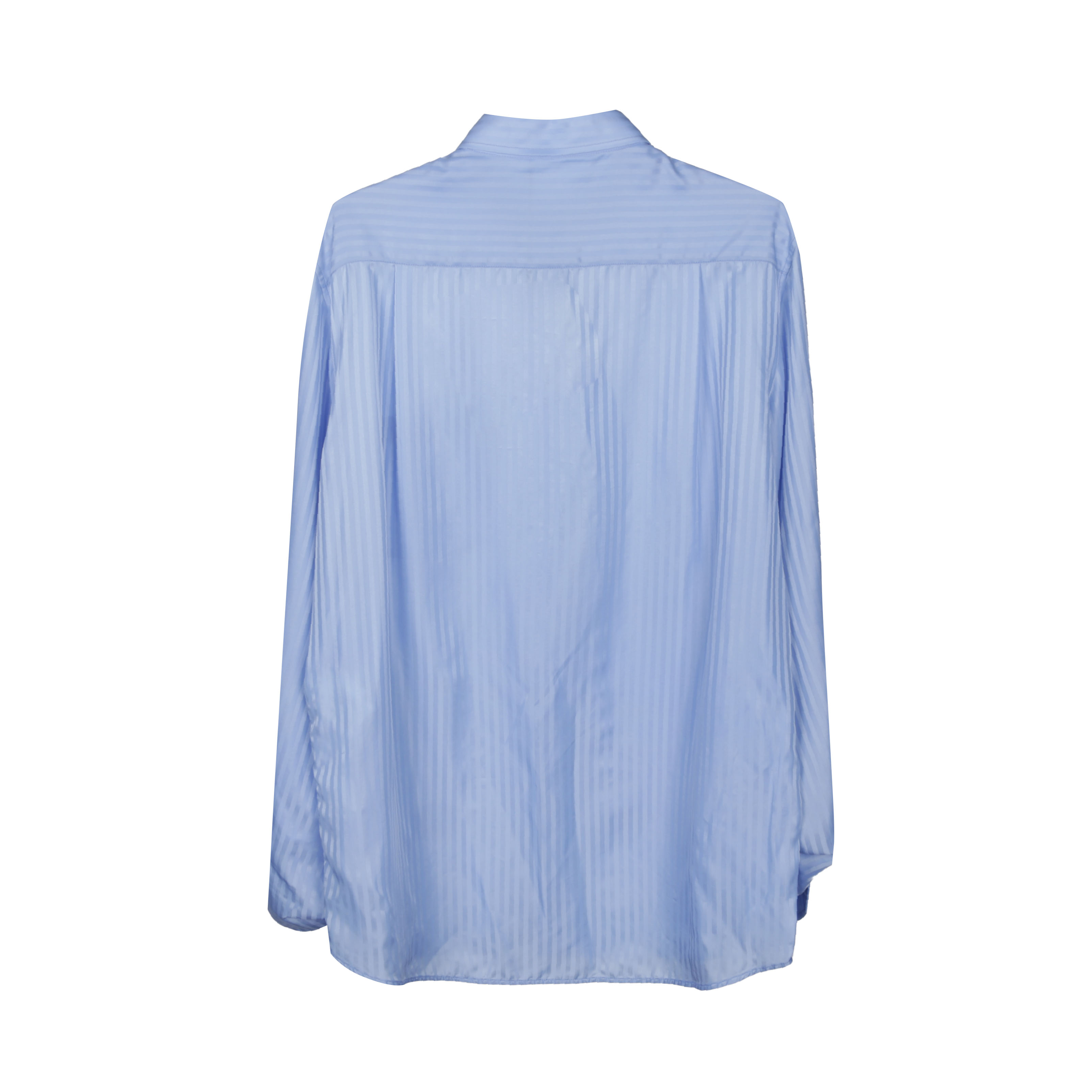 Balenciaga Blue Stripe Silk Shirt 46 29113779 | eBay