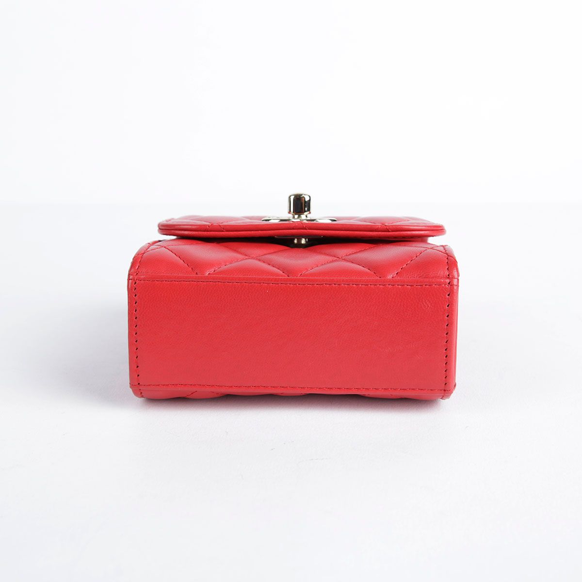 CHANEL Mini Red Lambskin Trendy CC Shoulder and Crossbody