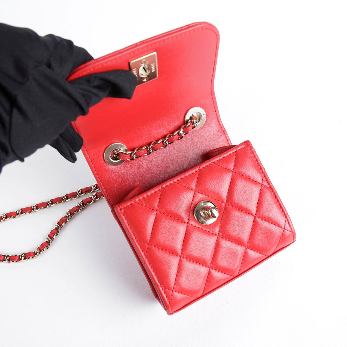 【数量限定】旧モデル在庫処分セールを開催します！ CHANEL Mini Red Lamb Trendy CC Shoulder and Crossbody Bag ラッピング・包装