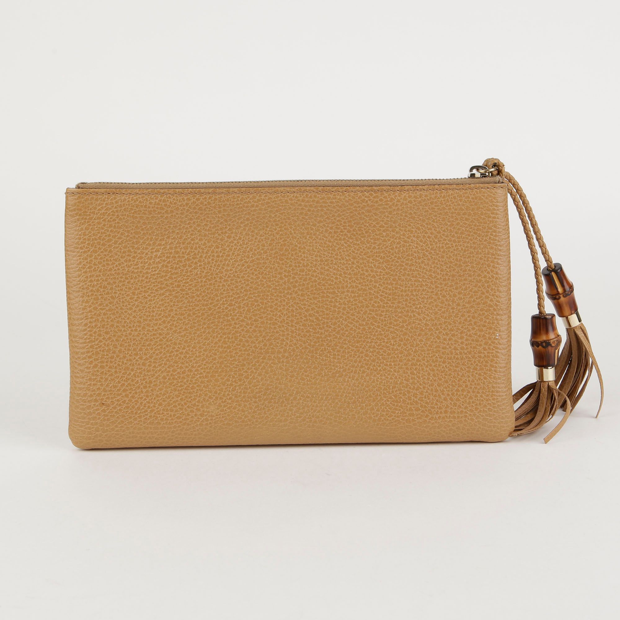 期間限定のお買い得商品 Beige Gucci Leather eBay | 40695399 376854 Pouch Tassel Bamboo ジャケット・アウター