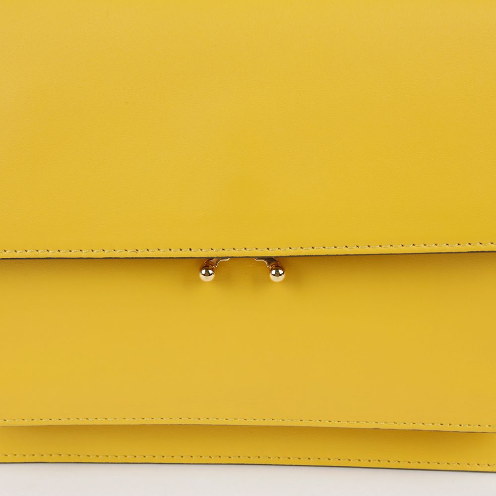 Marni Yellow Leather Trunk Shoulder Bag 10U00 42181478 | eBay