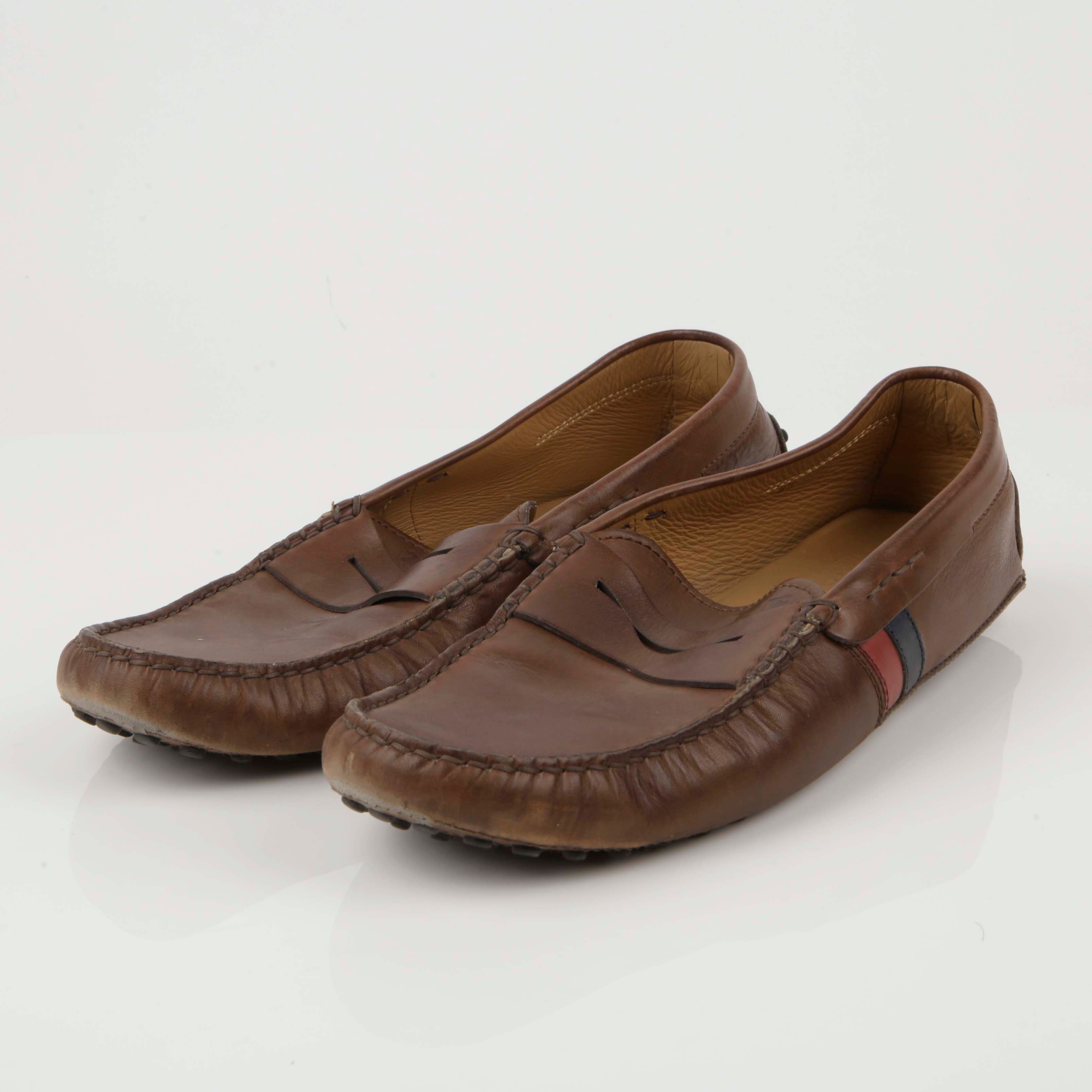 Tods Brown Leather Driving Shoes Size 8.5 42930788 | eBay display picture 1